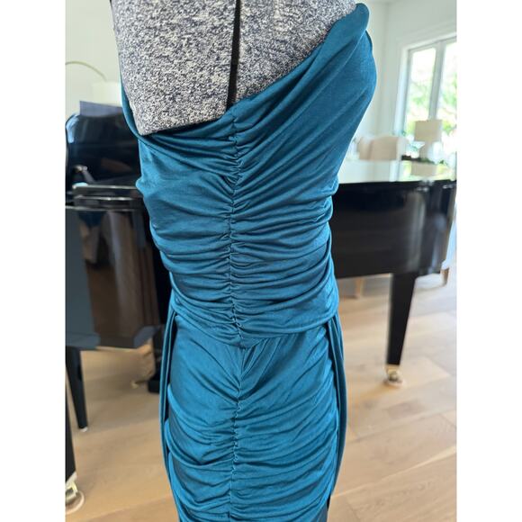 Akira Black Label One Shoulder Ruched Mini Grecian Cocktail Dress Sz S - Picture 4 of 12